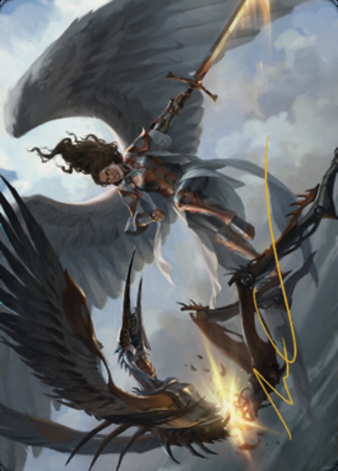 Destroy Evil Art Card (Gold-Stamped Signature) [Dominaria United Art Series] | Gear Gaming Fayetteville