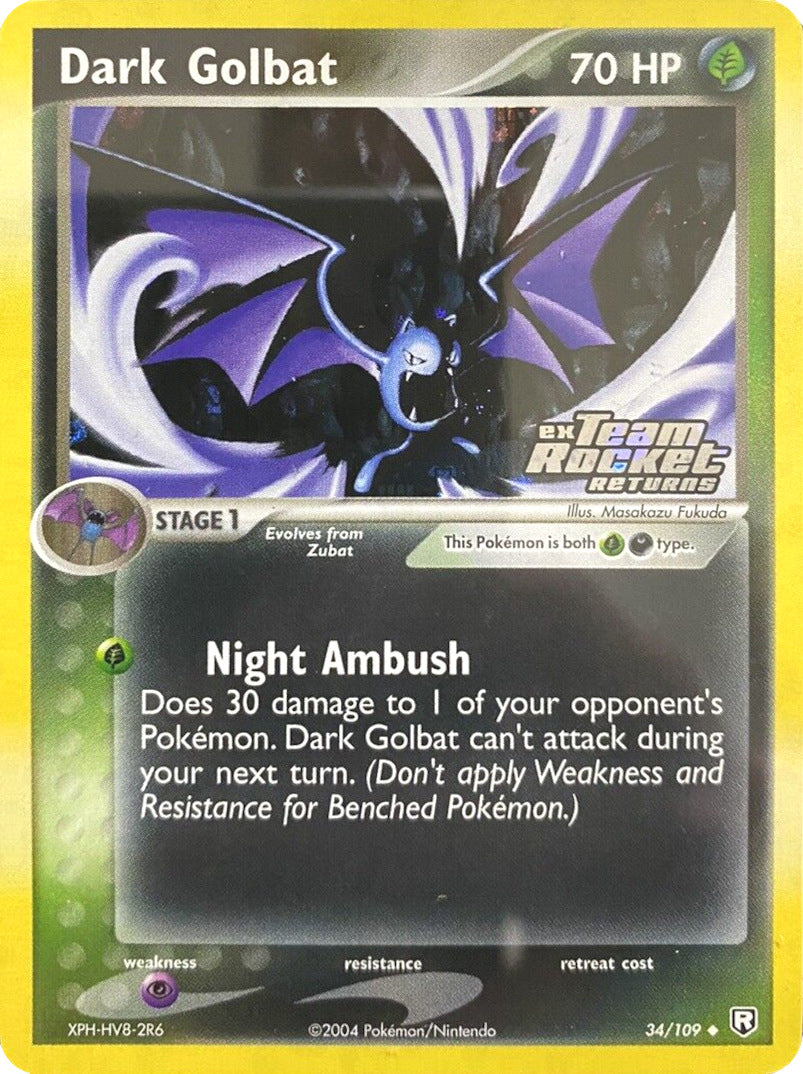 Dark Golbat (34/109) (Stamped) [EX: Team Rocket Returns] | Gear Gaming Fayetteville