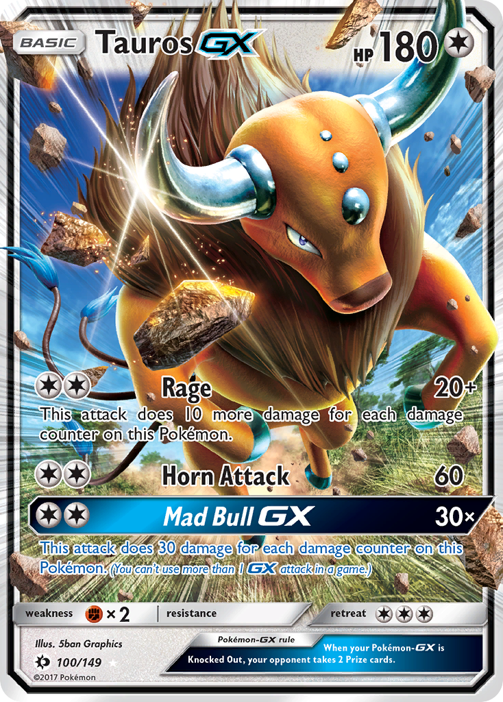 Tauros GX (100/149) [Sun & Moon: Base Set] | Gear Gaming Fayetteville