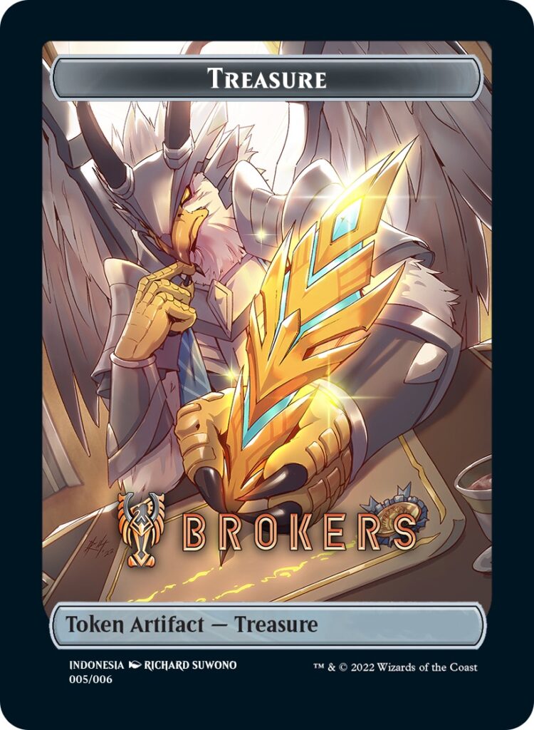 Treasure Token (Brokers) (Southeast Asia Artists) [Streets of New Capenna Tokens] | Gear Gaming Fayetteville