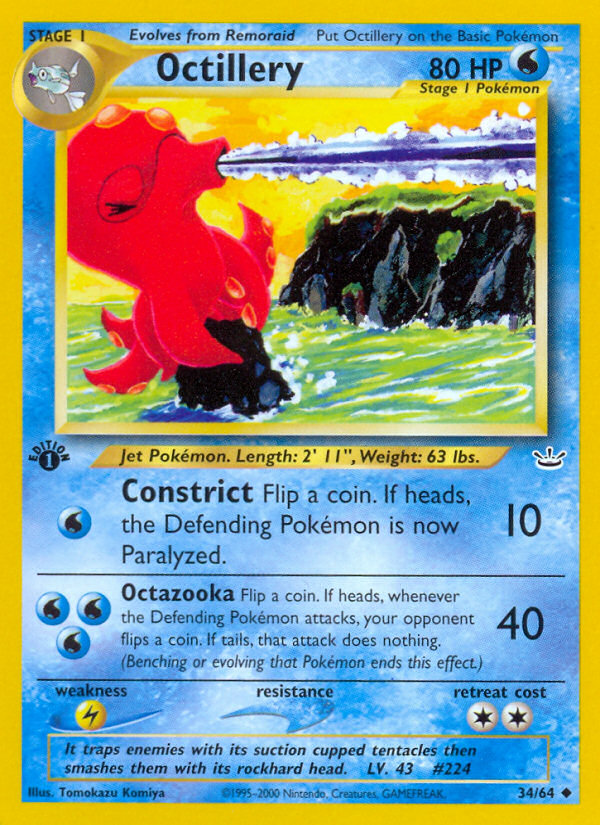 Octillery (34/64) [Neo Revelation 1st Edition] | Gear Gaming Fayetteville