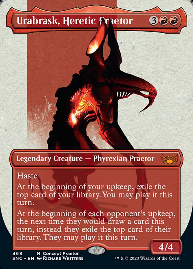 Urabrask, Heretic Praetor (Borderless Concept Praetors) [Phyrexia: All Will Be One] | Gear Gaming Fayetteville