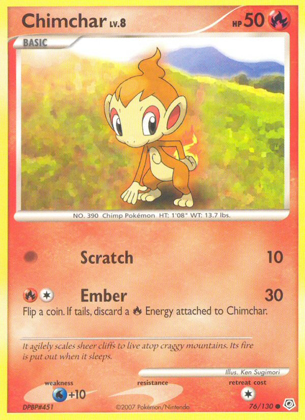 Chimchar (76/130) [Diamond & Pearl: Base Set] | Gear Gaming Fayetteville