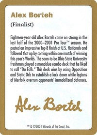 2001 Alex Borteh Biography Card [World Championship Decks] | Gear Gaming Fayetteville