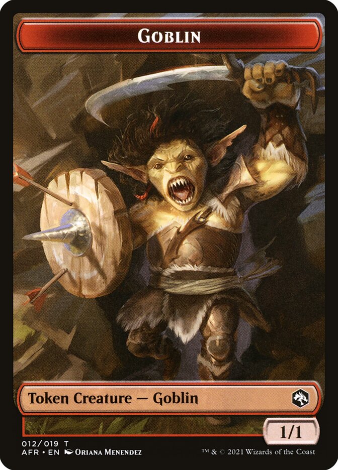 Clue // Goblin Double-Sided Token [Dungeons & Dragons: Adventures in the Forgotten Realms Commander Tokens] | Gear Gaming Fayetteville