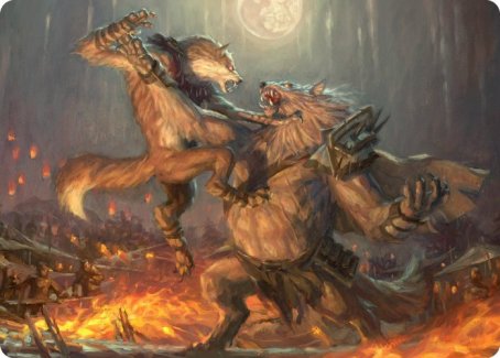 Duel for Dominance Art Card [Innistrad: Midnight Hunt Art Series] | Gear Gaming Fayetteville