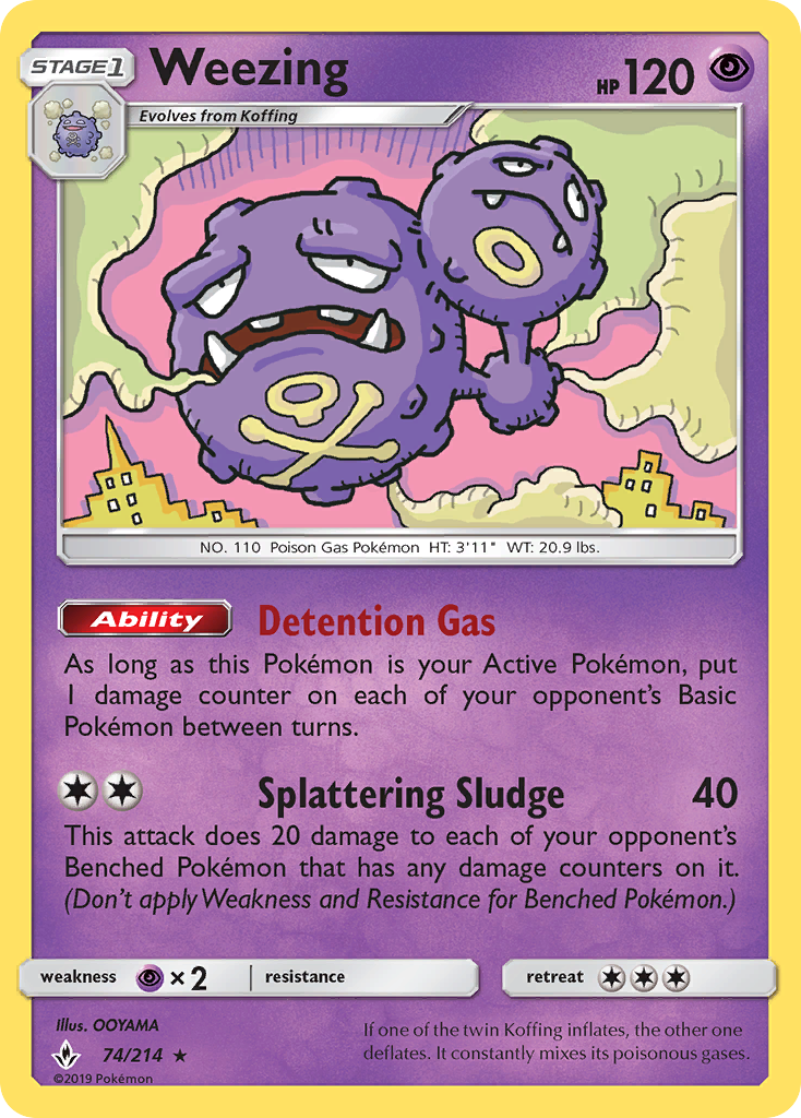 Weezing (74/214) [Sun & Moon: Unbroken Bonds] | Gear Gaming Fayetteville