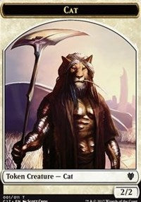 Cat // Cat Warrior Double-Sided Token [Commander 2017 Tokens] | Gear Gaming Fayetteville