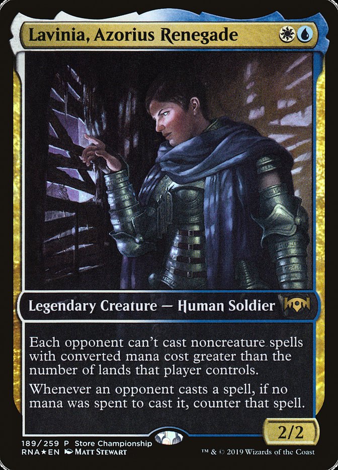 Lavinia, Azorius Renegade (Store Championship) (Full Art) [Ravnica Allegiance Promos] | Gear Gaming Fayetteville