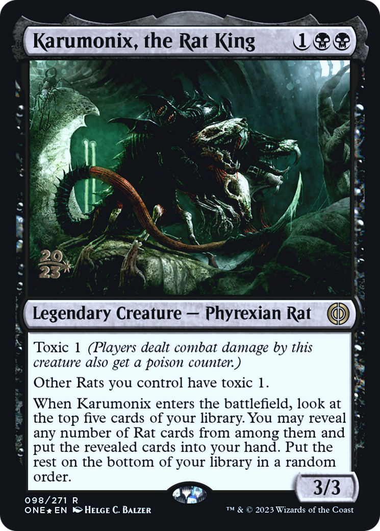 Karumonix, the Rat King [Phyrexia: All Will Be One Prerelease Promos] | Gear Gaming Fayetteville