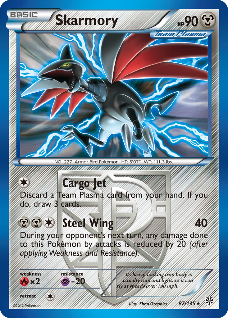 Skarmory (87/135) [Black & White: Plasma Storm] | Gear Gaming Fayetteville