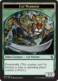 Cat Warrior // Elemental Double-sided Token [Commander 2018] | Gear Gaming Fayetteville