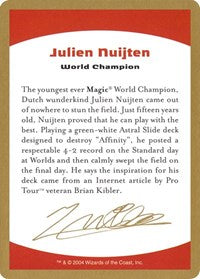 2004 Julien Nuijten Biography Card [World Championship Decks] | Gear Gaming Fayetteville