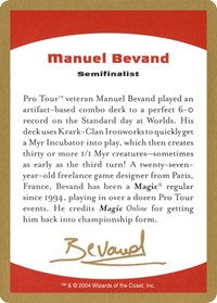 2004 Manuel Bevand Biography Card [World Championship Decks] | Gear Gaming Fayetteville