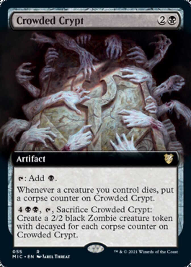 Crowded Crypt (Extended Art) [Innistrad: Midnight Hunt Commander] | Gear Gaming Fayetteville