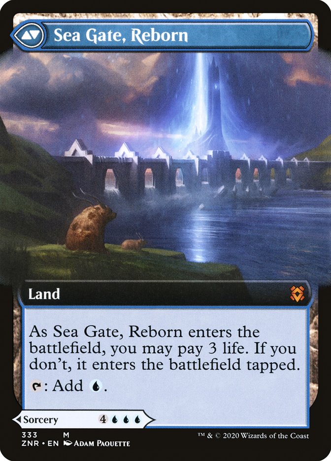 Sea Gate Restoration // Sea Gate, Reborn (Extended Art) [Zendikar Rising] | Gear Gaming Fayetteville