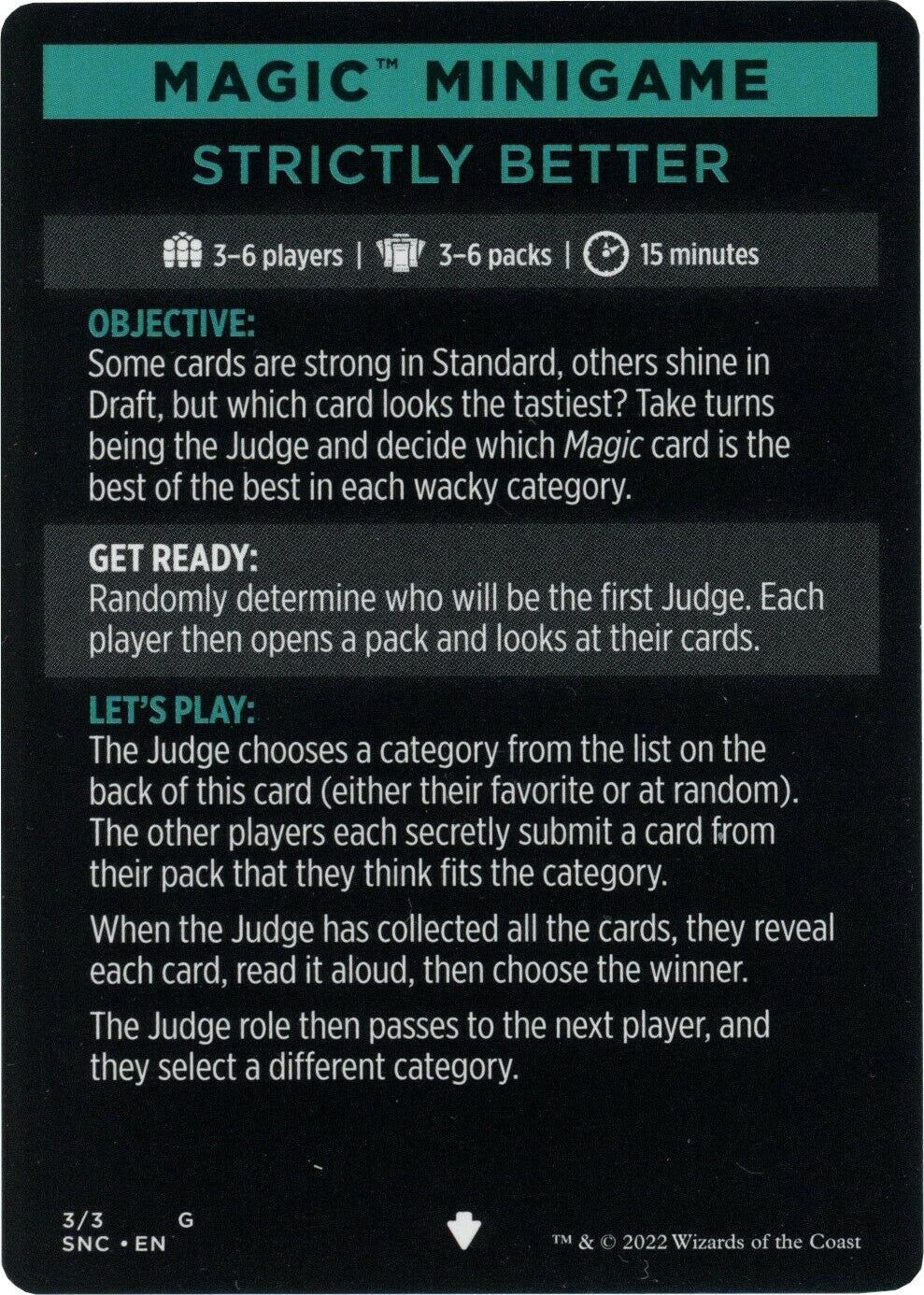 Strictly Better (Magic Minigame) [Streets of New Capenna Minigame] | Gear Gaming Fayetteville