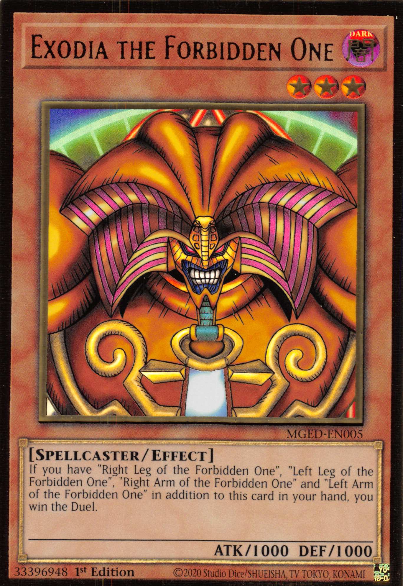 Exodia the Forbidden One [MGED-EN005] Gold Rare | Gear Gaming Fayetteville