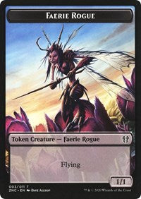 Faerie Rogue // Thopter Double-Sided Token [Zendikar Rising Commander Tokens] | Gear Gaming Fayetteville