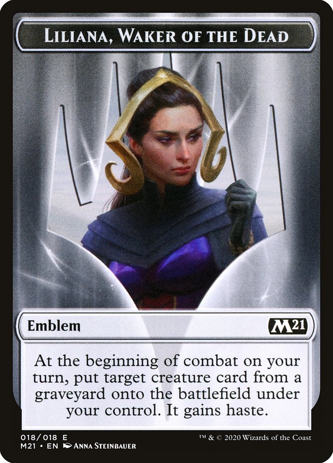 Liliana, Waker of the Dead Emblem [Core Set 2021 Tokens] | Gear Gaming Fayetteville