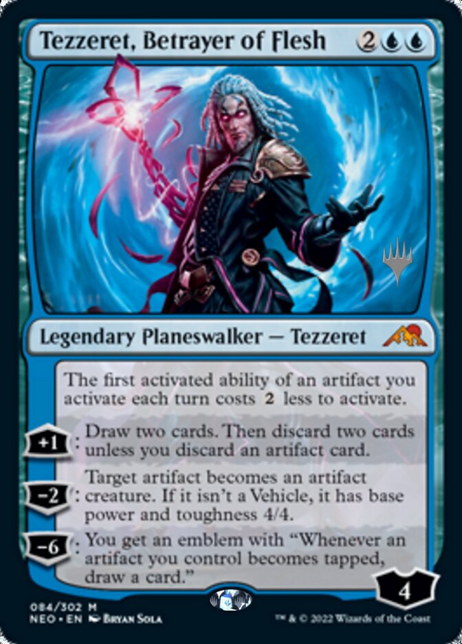 Tezzeret, Betrayer of Flesh (Promo Pack) [Kamigawa: Neon Dynasty Promos] | Gear Gaming Fayetteville