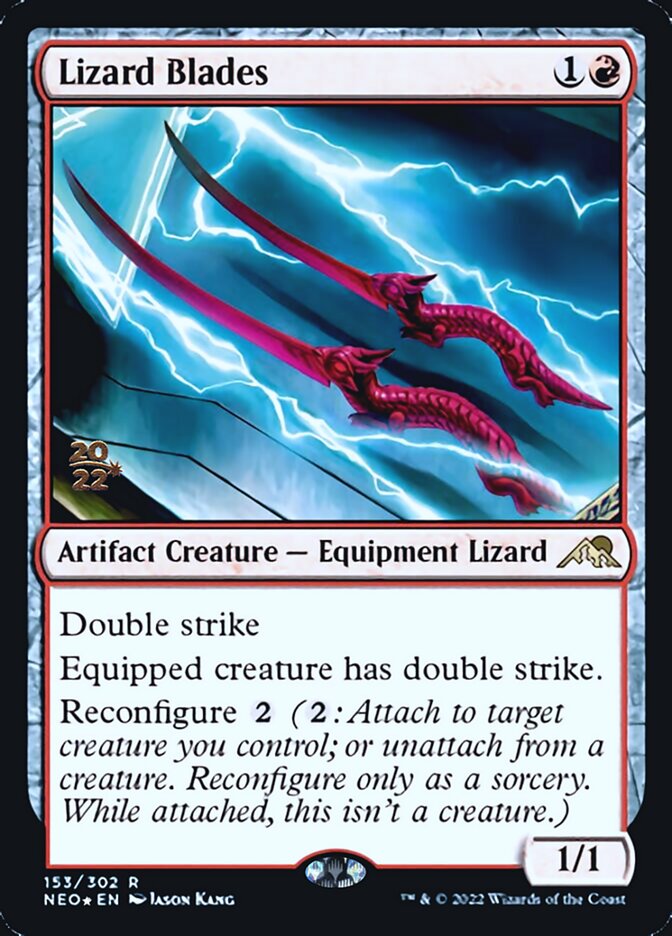 Lizard Blades [Kamigawa: Neon Dynasty Prerelease Promos] | Gear Gaming Fayetteville