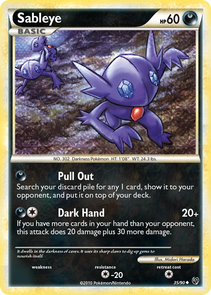 Sableye (35/90) [HeartGold & SoulSilver: Undaunted] | Gear Gaming Fayetteville