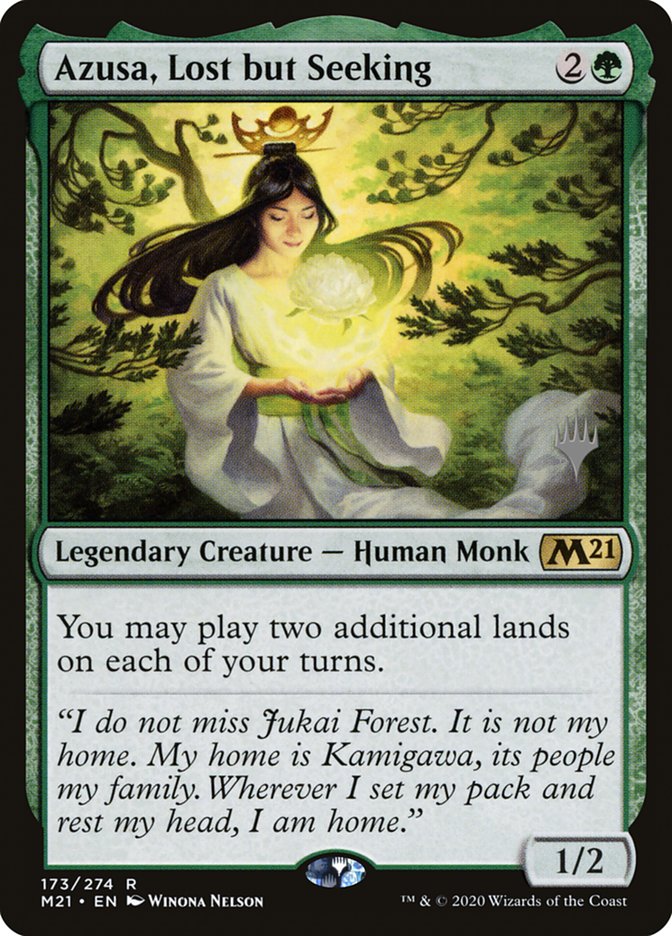 Azusa, Lost but Seeking (Promo Pack) [Core Set 2021 Promos] | Gear Gaming Fayetteville