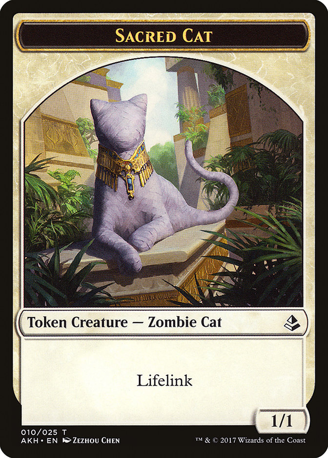 Sacred Cat Token [Amonkhet Tokens] | Gear Gaming Fayetteville