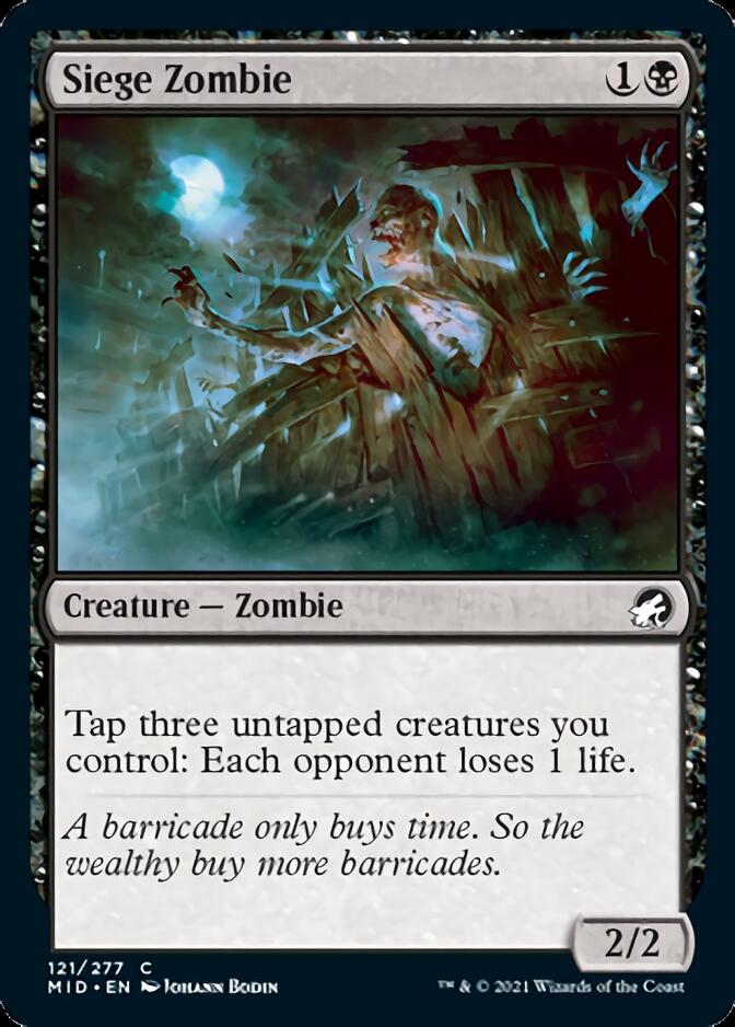 Siege Zombie [Innistrad: Midnight Hunt] | Gear Gaming Fayetteville