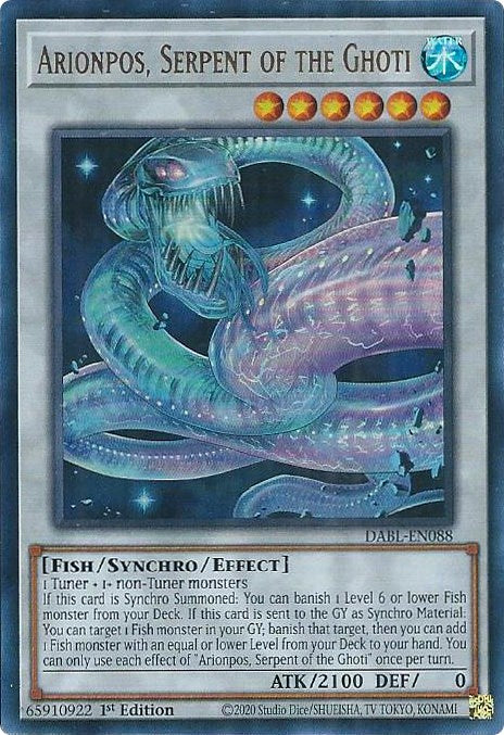 Arionpos, Serpent of the Ghoti [DABL-EN088] Ultra Rare | Gear Gaming Fayetteville