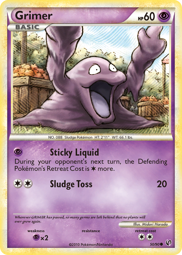 Grimer (50/90) [HeartGold & SoulSilver: Undaunted] | Gear Gaming Fayetteville