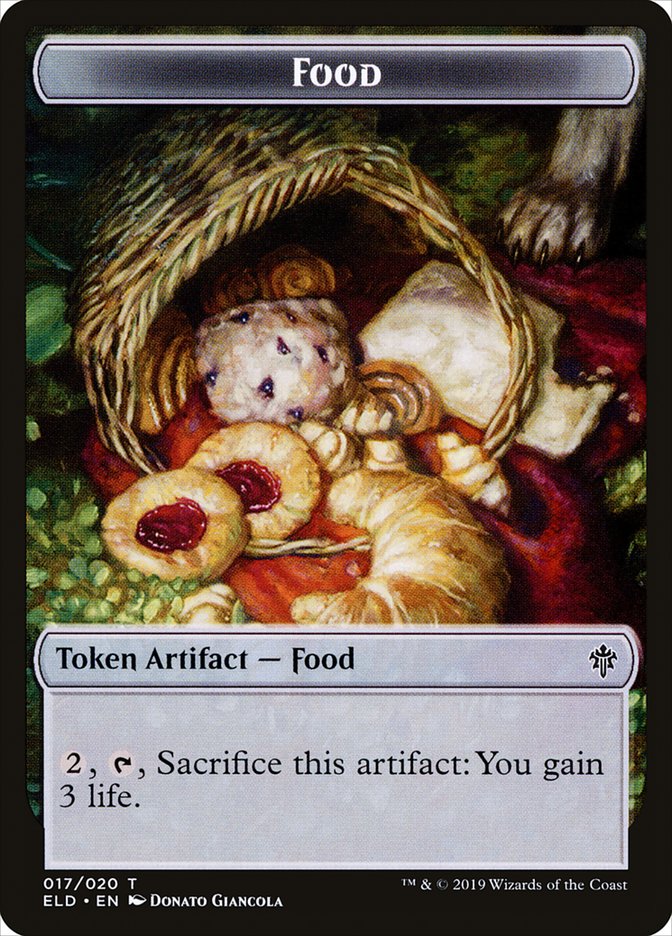 Human // Food (17) Double-Sided Token [Throne of Eldraine Tokens] | Gear Gaming Fayetteville