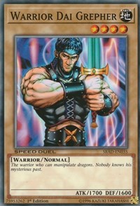 Warrior Dai Grepher [Speed Duel: Attack from the Deep] [SBAD-EN035] | Gear Gaming Fayetteville