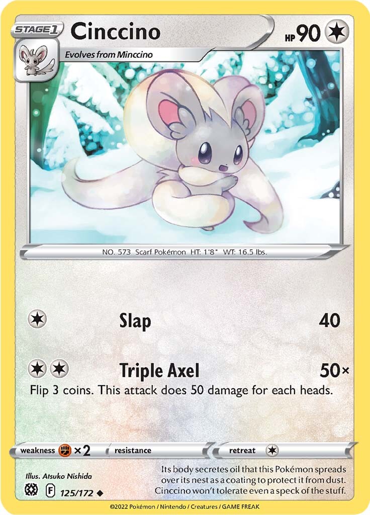 Cinccino (125/172) [Sword & Shield: Brilliant Stars] | Gear Gaming Fayetteville