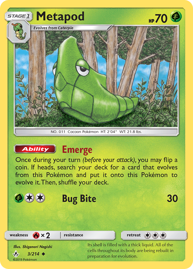 Metapod (3/214) [Sun & Moon: Unbroken Bonds] | Gear Gaming Fayetteville