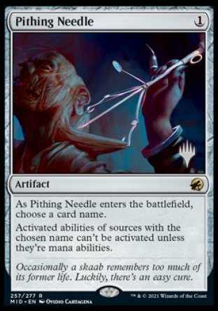 Pithing Needle (Promo Pack) [Innistrad: Midnight Hunt Promos] | Gear Gaming Fayetteville