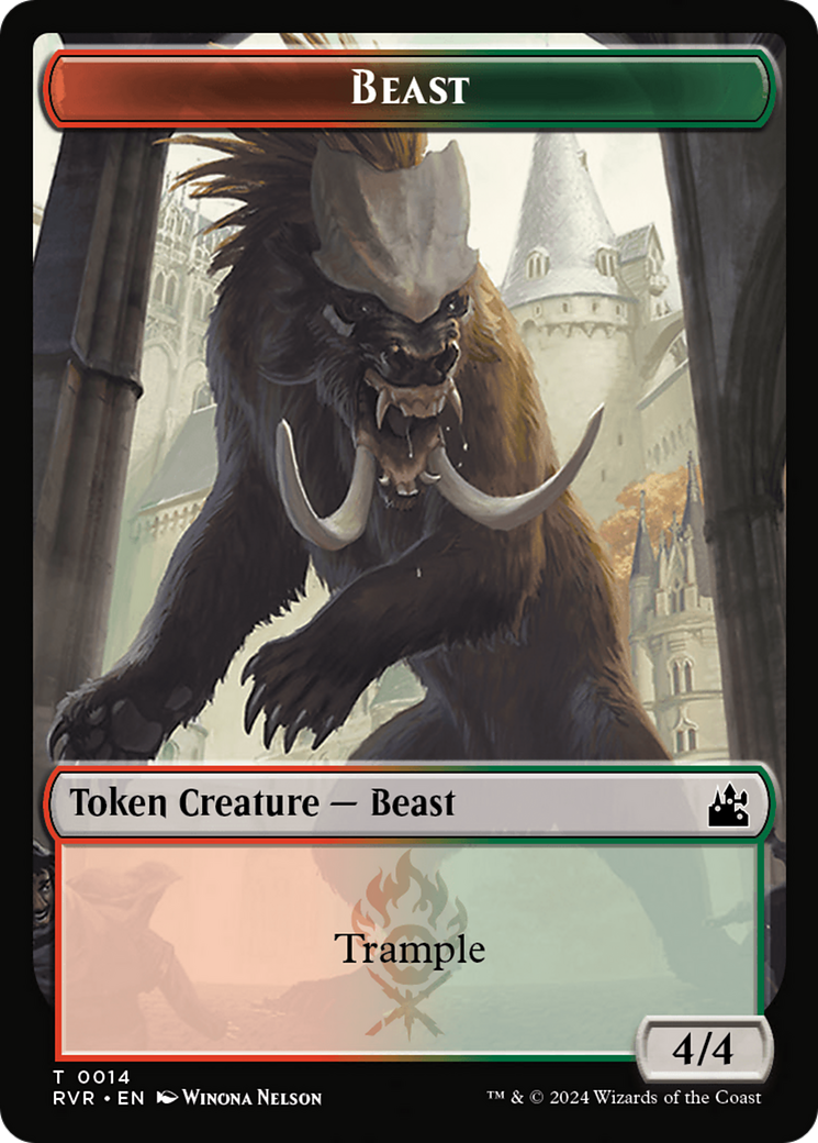 Beast Token [Ravnica Remastered Tokens] | Gear Gaming Fayetteville