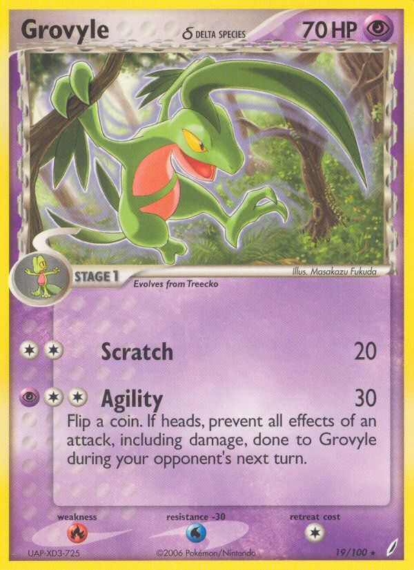 Grovyle(19/100) (Delta Species) [EX: Crystal Guardians] | Gear Gaming Fayetteville