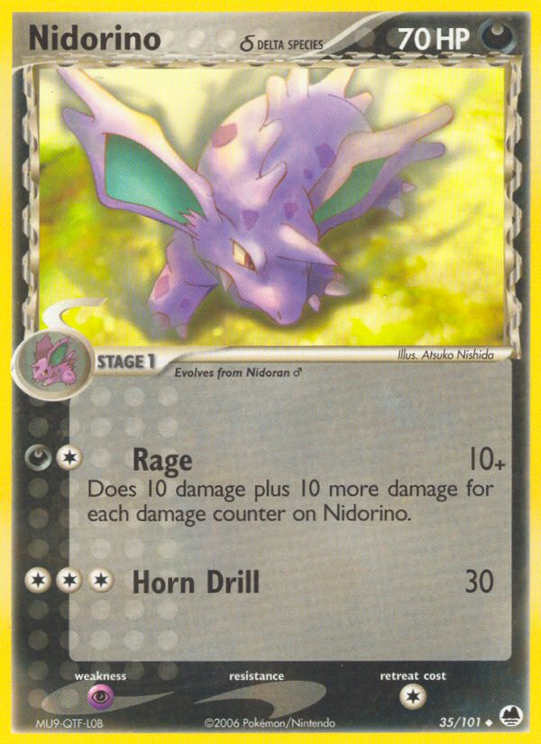 Nidorino (35/101) (Delta Species) [EX: Dragon Frontiers] | Gear Gaming Fayetteville