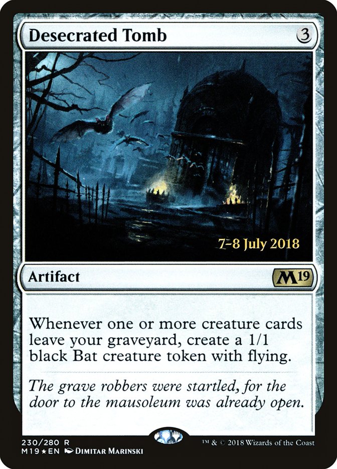 Desecrated Tomb [Core Set 2019 Prerelease Promos] | Gear Gaming Fayetteville