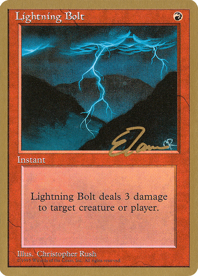 Lightning Bolt (Eric Tam) [Pro Tour Collector Set] | Gear Gaming Fayetteville