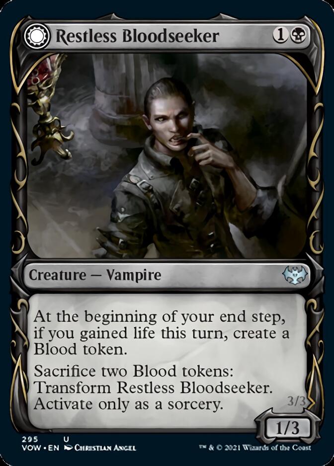 Restless Bloodseeker // Bloodsoaked Reveler (Showcase Fang Frame) [Innistrad: Crimson Vow] | Gear Gaming Fayetteville