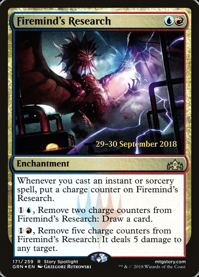 Firemind's Research [Guilds of Ravnica Prerelease Promos] | Gear Gaming Fayetteville