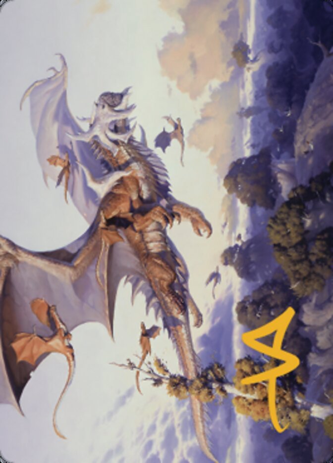 Rith, Liberated Primeval Art Card (Gold-Stamped Signature) [Dominaria United Art Series] | Gear Gaming Fayetteville
