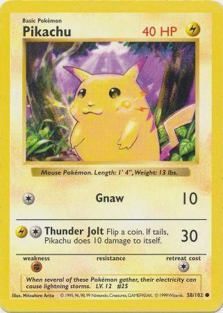 Pikachu (58/102) [Base Set Shadowless Unlimited] | Gear Gaming Fayetteville