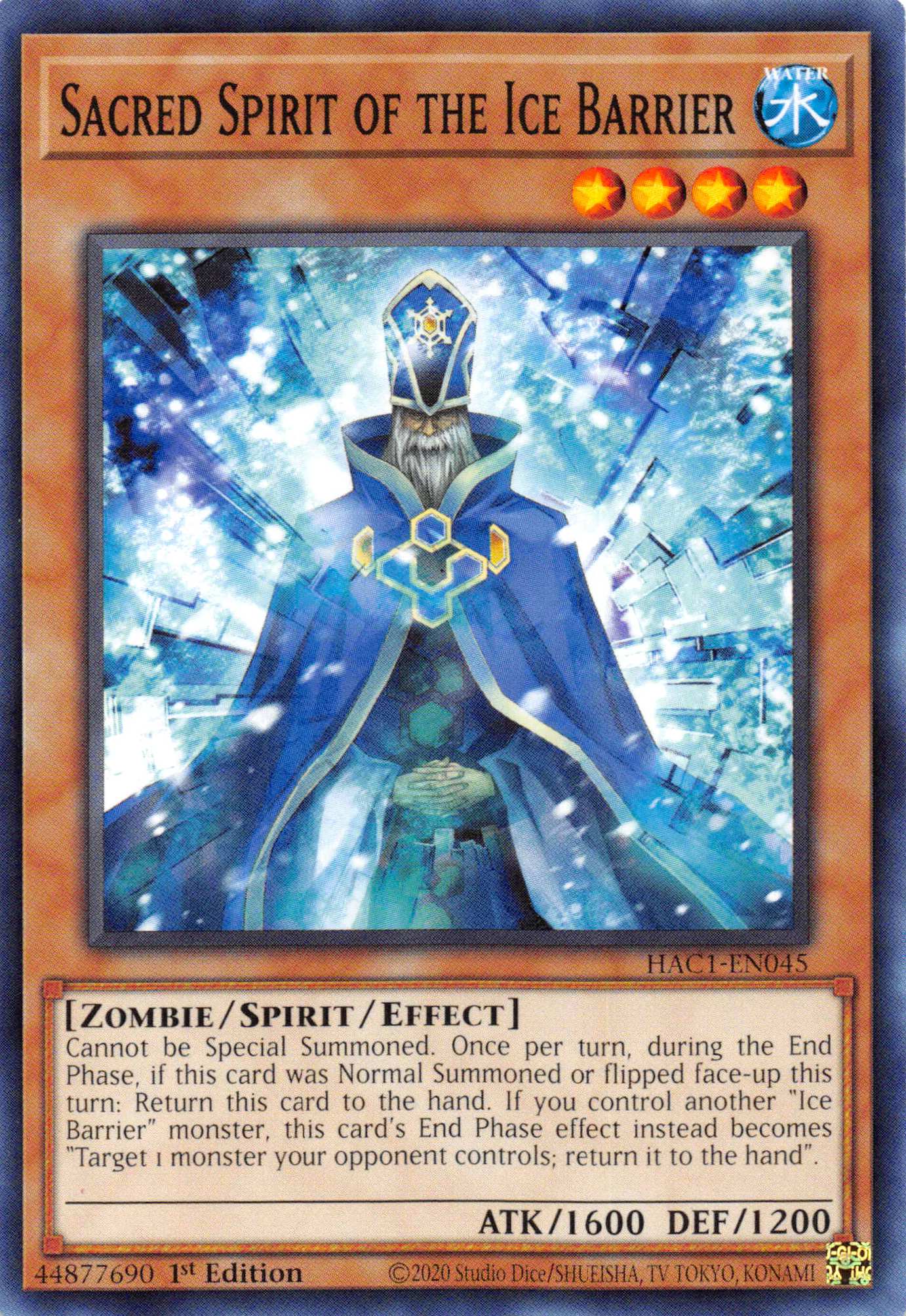 Sacred Spirit of the Ice Barrier (Duel Terminal) [HAC1-EN045] Parallel Rare | Gear Gaming Fayetteville