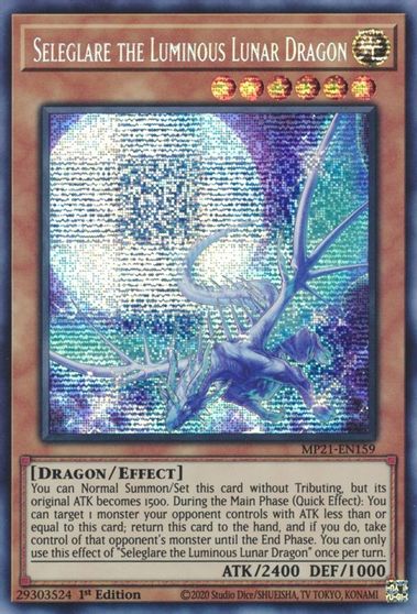 Seleglare the Luminous Lunar Dragon [MP21-EN159] Prismatic Secret Rare | Gear Gaming Fayetteville