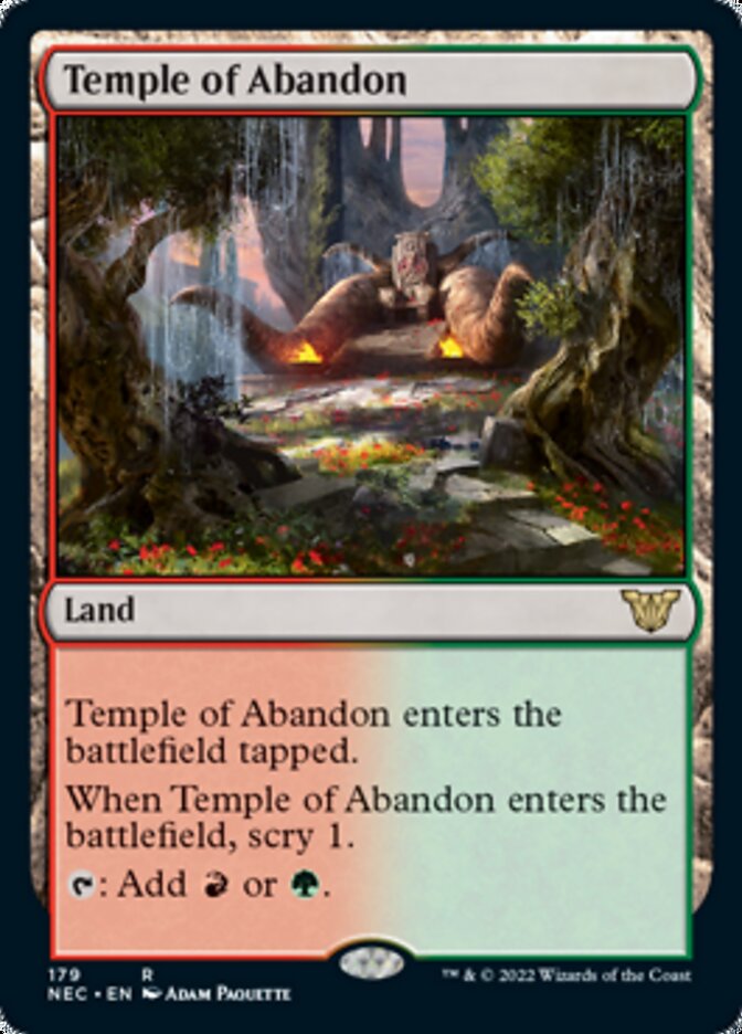 Temple of Abandon [Kamigawa: Neon Dynasty Commander] | Gear Gaming Fayetteville