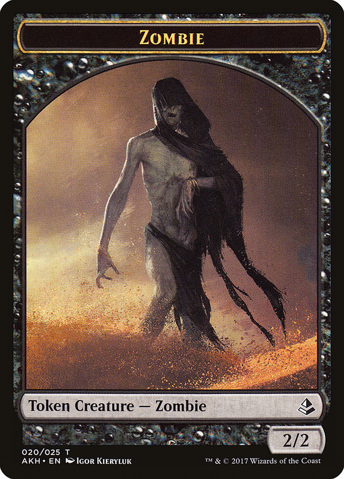 Zombie // Trueheart Duelist Double-Sided Token [Amonkhet Tokens] | Gear Gaming Fayetteville